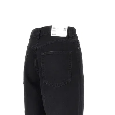 Agolde 80s High-rise Straight-leg Jeans In Black