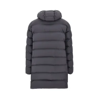 Herno Ylon Microfiber Goose Down Parka Coat In Gray