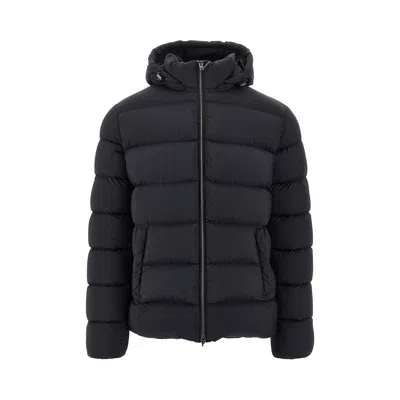 Herno Ylon Microfiber Goose Down Jacket In Black