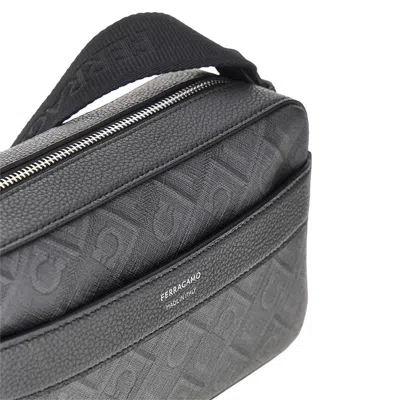 Ferragamo Monogram Shoulder Bag Rectangular Shape In Black