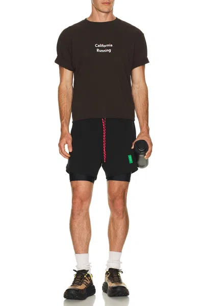 District Vision Layered Trail Shorts In Black