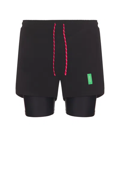 District Vision Layered Trail Shorts In Black