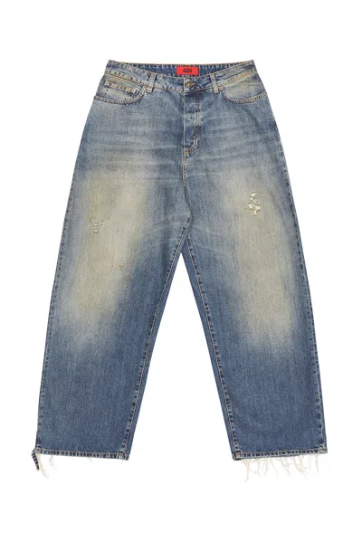 424 Big Daddy Wide-leg Distressed Jeans In Blue