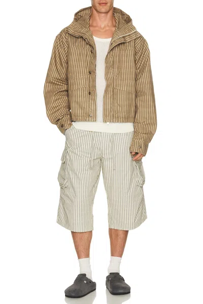 424 Camo Bermudas In White