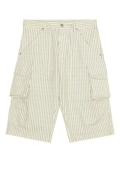 424 Camo Bermudas In White