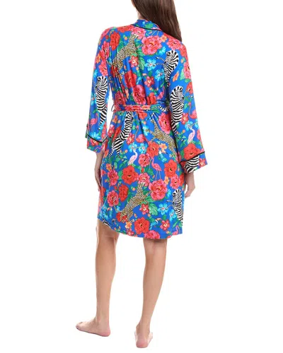 Room Service Printed Short Robe In Multi
