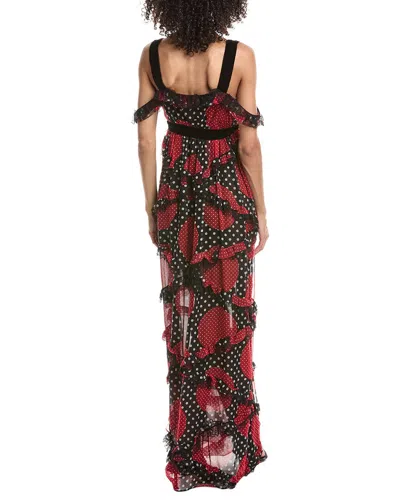 Valentino Printed Silk Gown In Multi