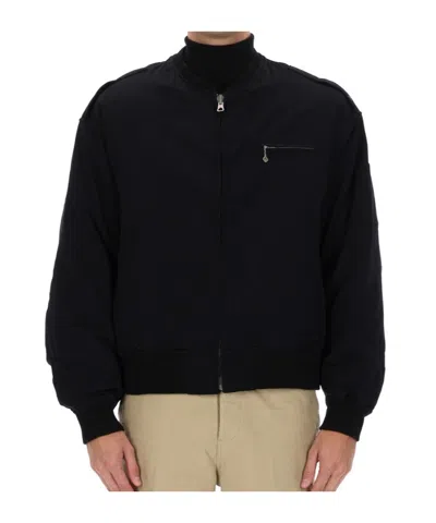 Visvim Black Wool Blend Gunner Down Jacket In Black
