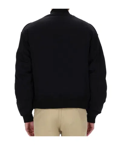 Visvim Black Wool Blend Gunner Down Jacket In Black