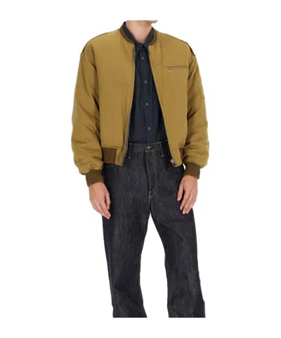 Visvim Reversible Down Bomber Jacket In Brown