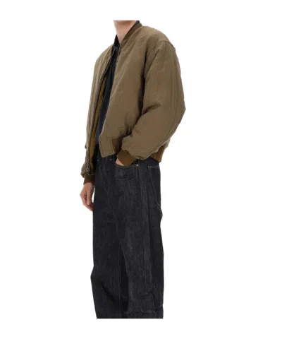 Visvim Reversible Down Bomber Jacket In Brown
