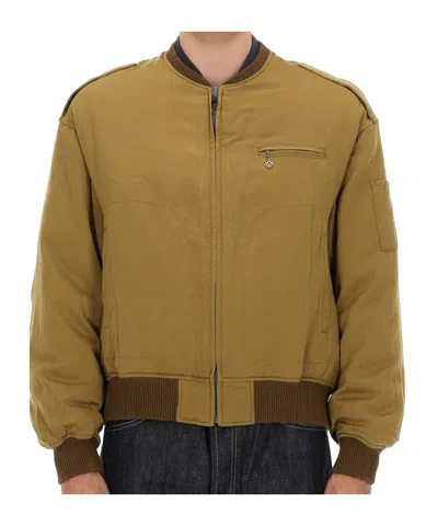 Visvim Reversible Down Bomber Jacket In Brown