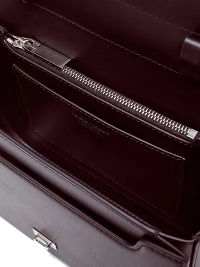 Giorgio Armani Small X 10 Corso Como Push-lock Shoulder Bag In Burgundy