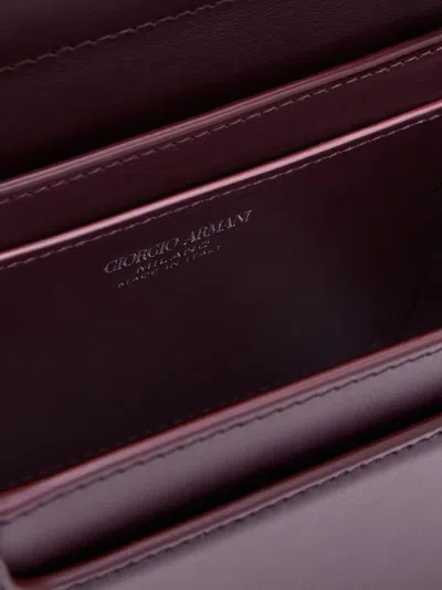 Giorgio Armani Small X 10 Corso Como Push-lock Shoulder Bag In Burgundy