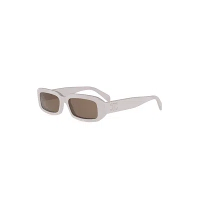 Celine Full Frame Sunglasses In White