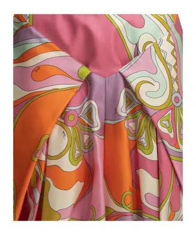 Pucci Orchidee Printed Culotte Pants In Multi
