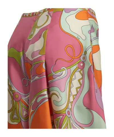 Pucci Orchidee Printed Culotte Pants In Multi