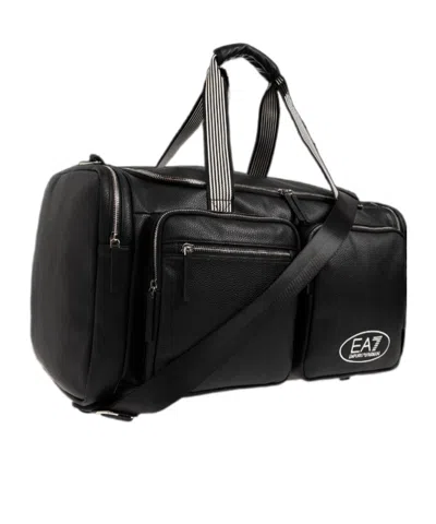 Ea7 Double-handled Travel Bag In Black