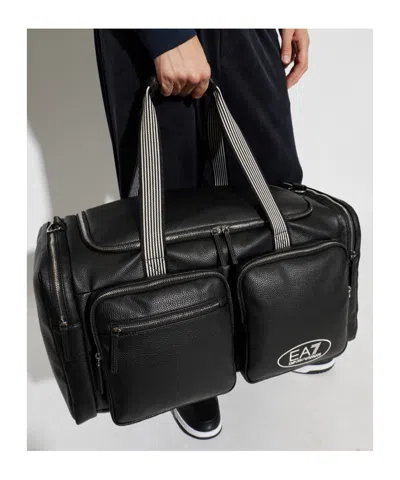 Ea7 Double-handled Travel Bag In Black