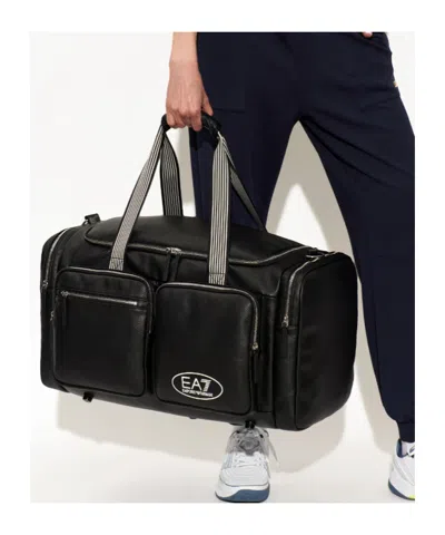 Ea7 Double-handled Travel Bag In Black