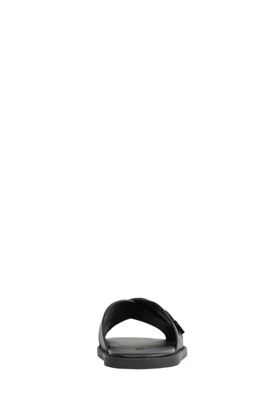 Fendi Squared Ff Slides In Black