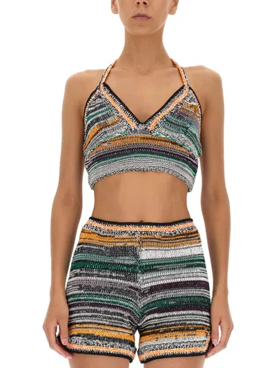 Miista Mini Adjustable Back Closure Top In Multi