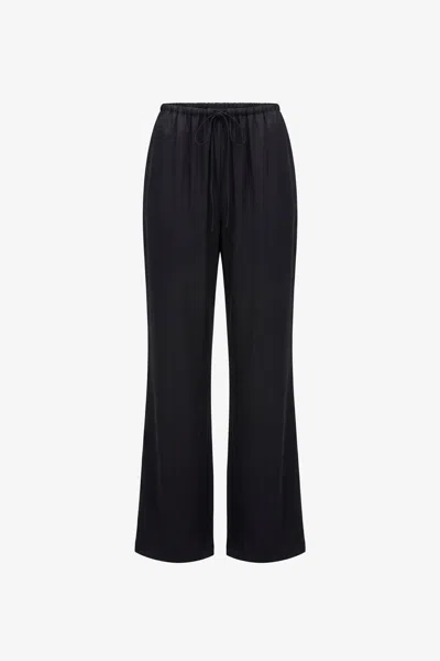 Toccin Nela Drawstring Flared Pull-on Pant In Black
