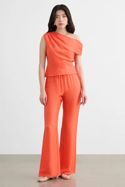 Toccin Nela Drawstring Flared Pull-on Pant In Black