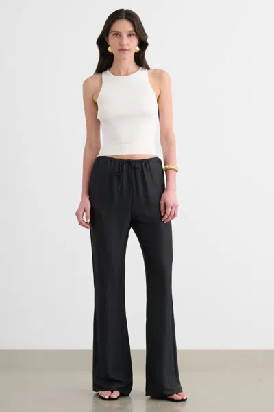 Toccin Nela Drawstring Flared Pull-on Pant In Black