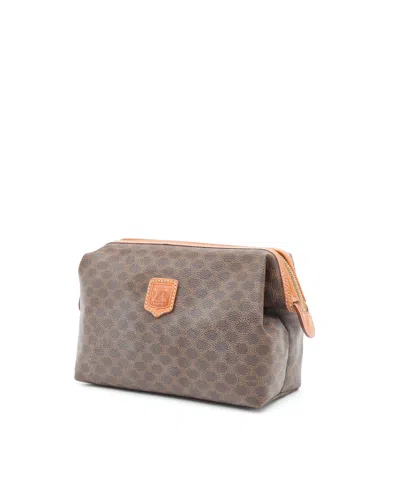 Celine Céline Macadam Pouch In Brown