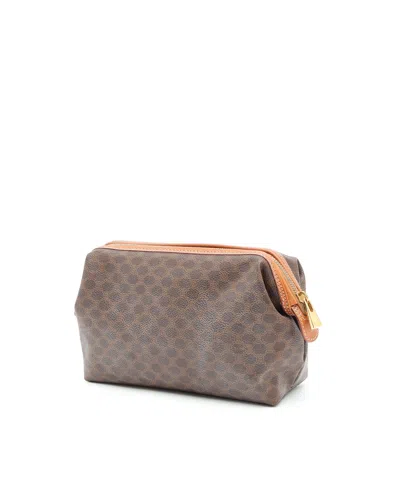Celine Céline Macadam Pouch In Brown