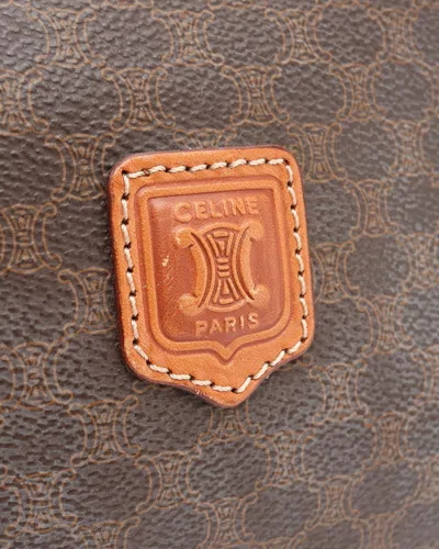 Celine Céline Macadam Pouch In Brown