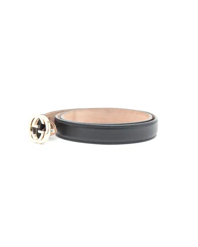 Gucci Interlocking G Belt, Size 85 In Black