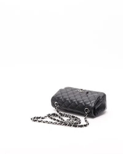 Pre-owned Chanel Classic Mini Rectangular Single Flap Bag In Black