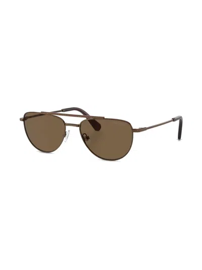 Swarovski Eyewear Pilot-frame Sunglasses In Brown
