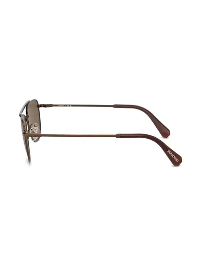 Swarovski Eyewear Pilot-frame Sunglasses In Brown