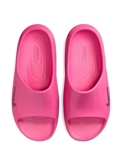 Nike Reactx Ribbed Slides In Pink