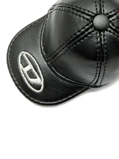 Diesel Baseball Cap-shape Keyring In Black