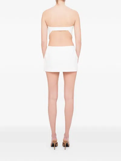 Medeea Deconstructed Pointed-hem Top In White
