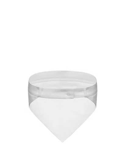 Medeea Deconstructed Pointed-hem Top In White