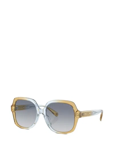Coach Gradient-lenses Square-frame Sunglasses In Multi