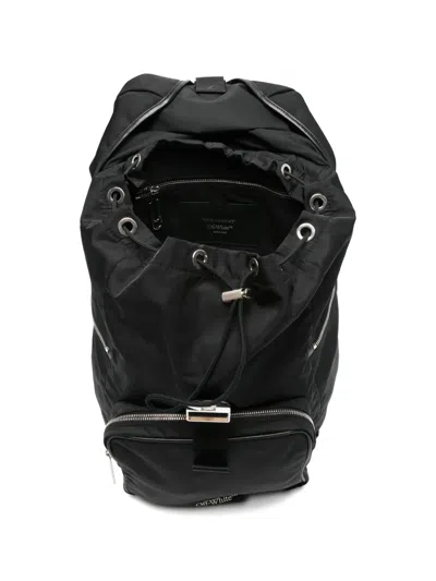 Pre-owned Off-white Arrows-buckle Backpack In Black