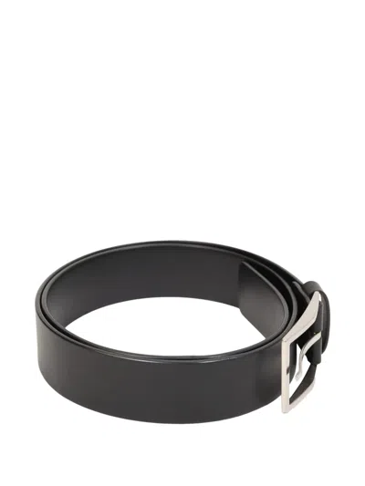 Pre-owned Bottega Veneta Basic Leather Belt In Black