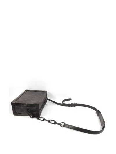 Pre-owned Louis Vuitton Eclipse Soft Trunk Monogram Shoulder Bag In Black