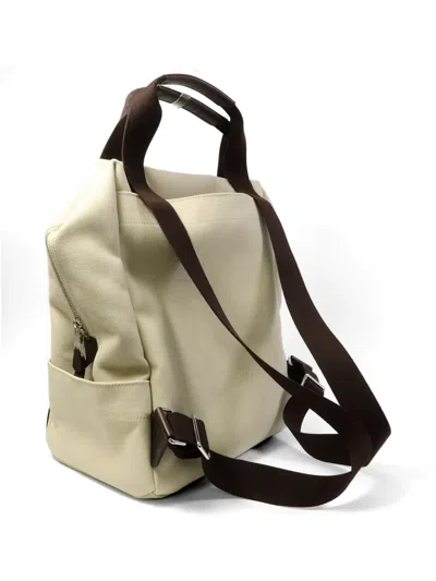 Pre-owned Hermes Logo Backpack In Neutral