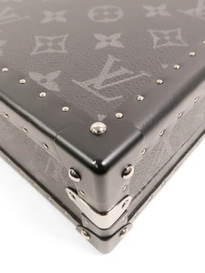 Pre-owned Louis Vuitton Monogram Eclipse Clutch Bag In Black