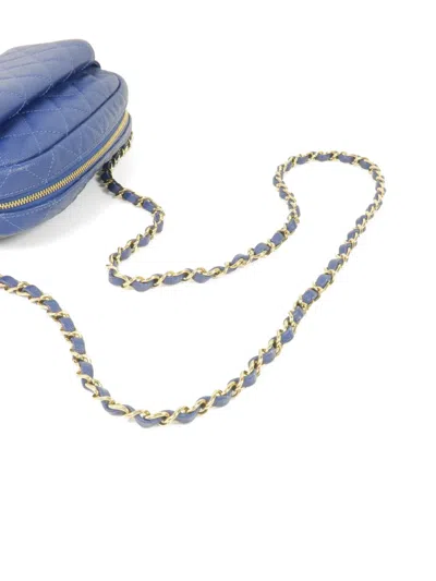 Pre-owned Chanel Cc Turn-lock Shoulder Bag In Blue