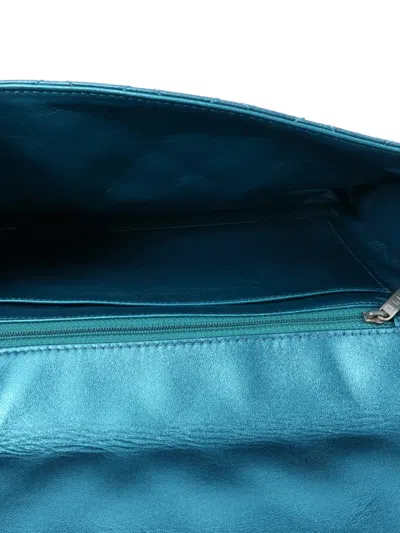 Pre-owned Chanel Medium 2.55 Reissue Diamond-quilted Lambskin Shoulder Bag In Blue