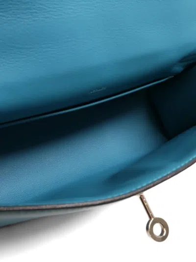 Pre-owned Hermes Mini Kelly I Tote Bag In Blue