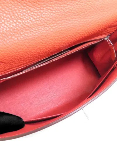 Pre-owned Hermes 2014 28 Kelly Tote Bag In Orange